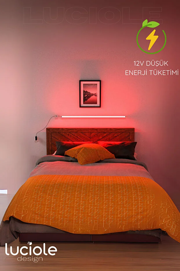 Led Çubuk Bar Abajur Aplik Gece Lambası Rgb Lambader Renkli Uzaktan Kumandalı Işık